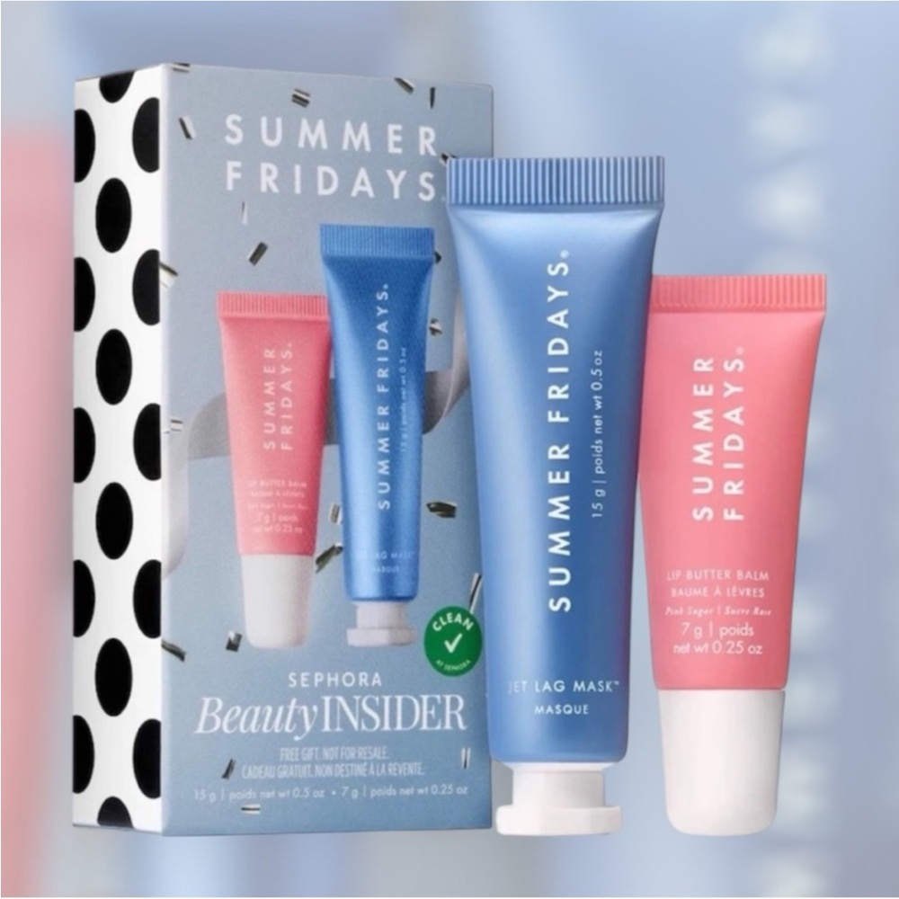 Summer Fridays Jet Lag Mask and Lip Butter Balm Set